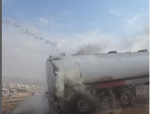 Cizre’de Park Halindeki Tanker Alev Aldı